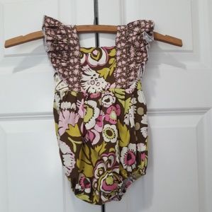 Baby girls floral romper, summer romper, 6 months
